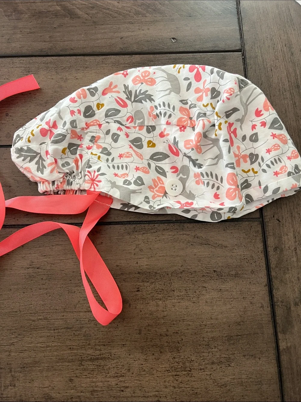 Floral Cotton Tie-Back Scrub Caps - Assorted Colors